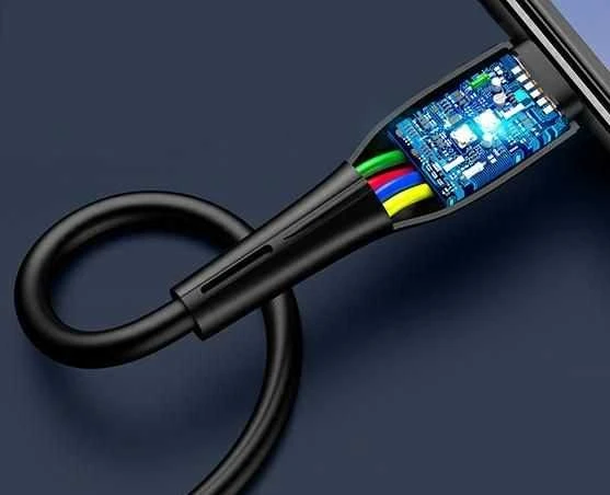 USAMS CABLE U38 MICROUSB 4A GREITAS ĮKROVIMAS OPPO 1M Baltas