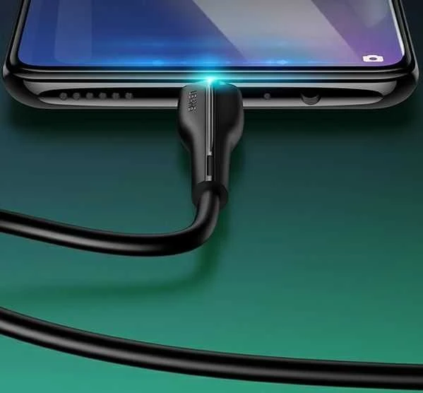 USAMS CABLE U38 MICROUSB 4A GREITAS ĮKROVIMAS OPPO 1M Baltas
