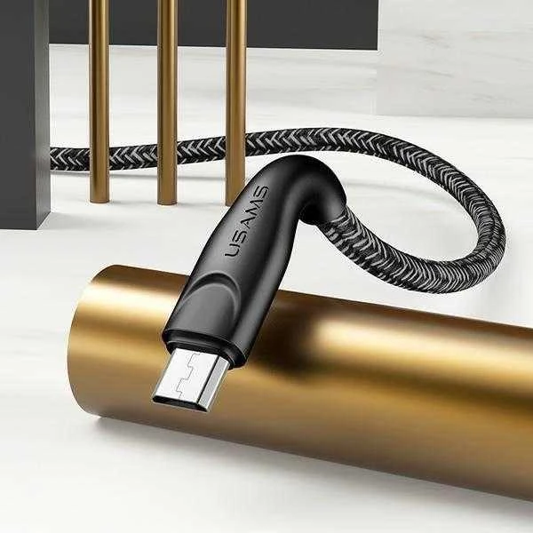 USAMS pintas kabelis U41 microUSB 3m 2A raudonas SJ399USB02 (US-SJ399) greito įkrovimo