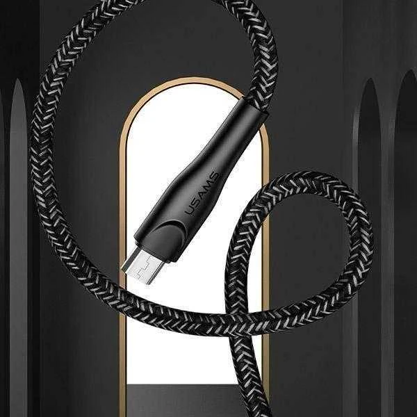 USAMS pintas kabelis U41 microUSB 2m 2A raudonas SJ396USB02 (US-SJ396) greito įkrovimo