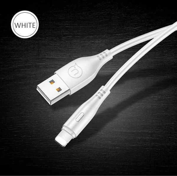 USAMS U18 „Lightning“ 2A greito įkrovimo kabelis 1m baltas SJ266USB02 (US-SJ266)