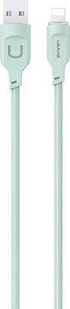 USAMS Lightning kabelis 2.4A 1.2m greito įkrovimo Lithe Series žalias SJ565USB04 (US-SJ565)