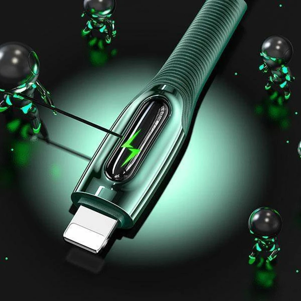 USAMS pintas USB-C į Lightning išmanusis 20W PD įkrovimo laidas 1.2m tamsiai žalias SJ