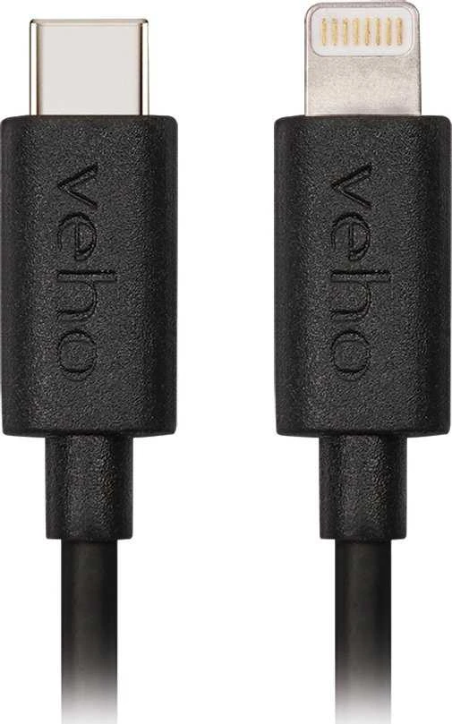 USB kabelis Veho Lightning - USB-C 1 m, juodas (VCL-005-MFI-C-1M)