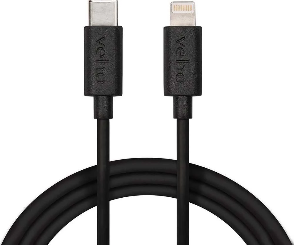 USB kabelis Veho Lightning - USB-C 1 m, juodas (VCL-005-MFI-C-1M)