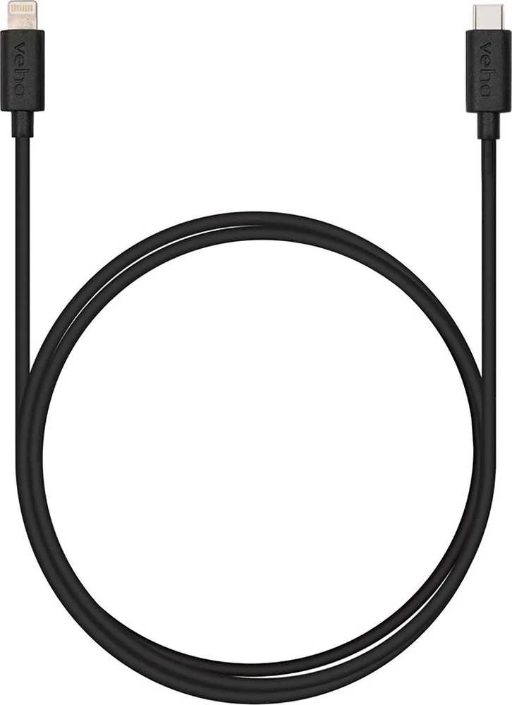 USB kabelis Veho Lightning - USB-C 1 m, juodas (VCL-005-MFI-C-1M)