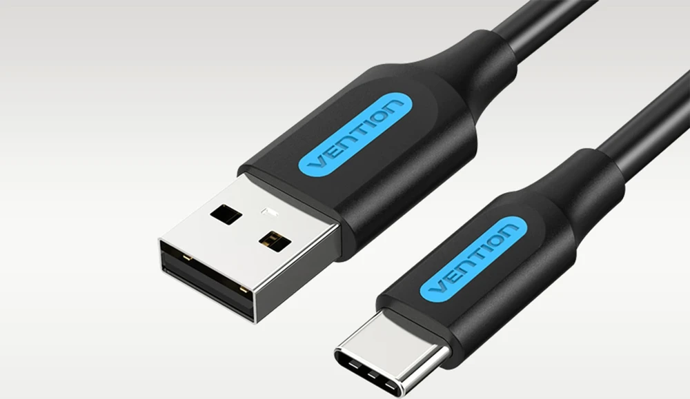 Įkrovimo laidas nuo USB 2.0 iki USB-C Vention COKBF 1m (juodas)
