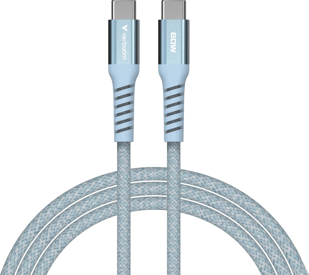 USB kabelis Verbatim USB-C - USB-C 1,2 m mėlynas (31852)