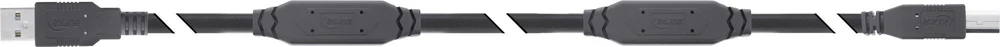 USB kabelis Vision USB-A - USB-B 15 m juodas (34512A)