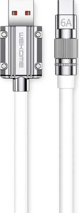 WEKOME WDC-186 Wingle Series - USB-A į USB-C greitojo įkrovimo jungties kabelis 1 m baltos spalvos
