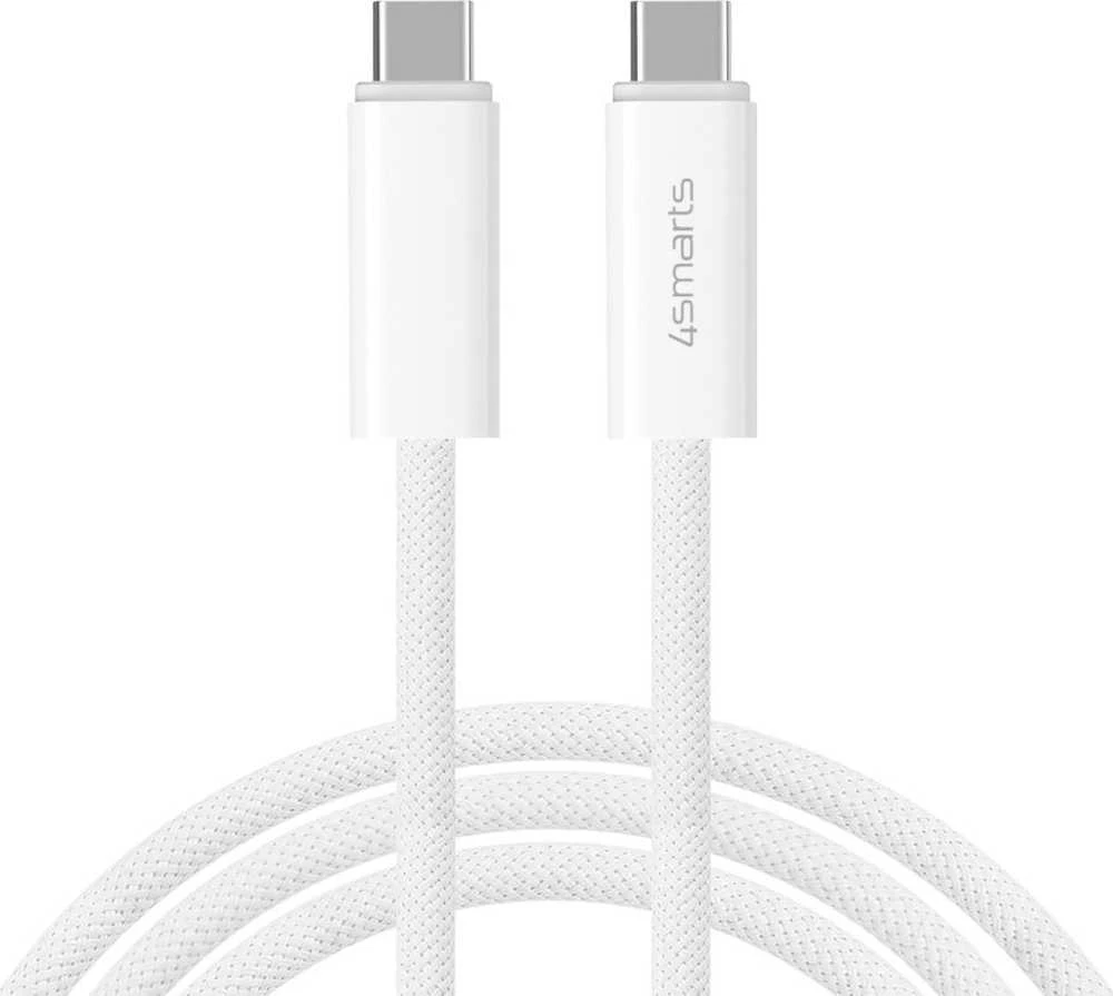 USB kabelis 4smarts USB-C - USB-C 1.5 m Baltas (540959)