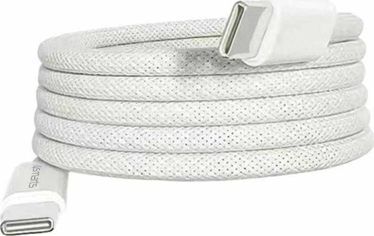 4smarts USB-C laidas 100W 5A 1.5m magnetiniu būdu ištraukiamas balta/baltas 541012