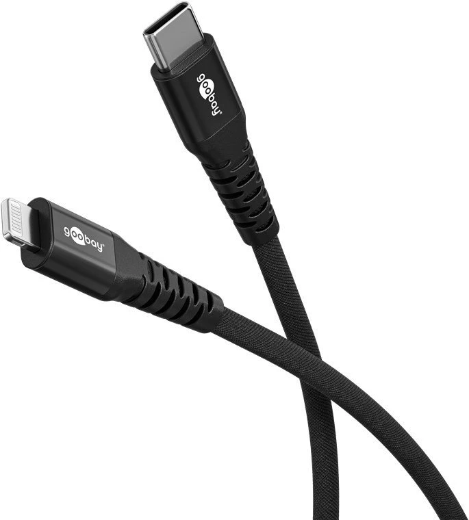 USB laidas Goobay Lightning - USB-C 3 m, juodas (RB74517)