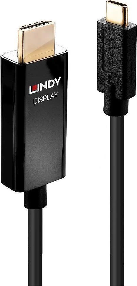 Lindy USB-C - HDMI 4K60 1m Juodas