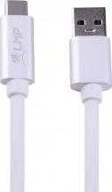 Kabelis USB LMP USB-A - USB-C 1 m Baltas (LMP-USBC-USBA-CA-S)