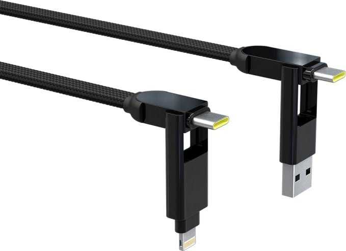 Rolling Square „inCharge XL 6-in-1“ daugiafunkcis įkrovimo laidas, 2 m laidas