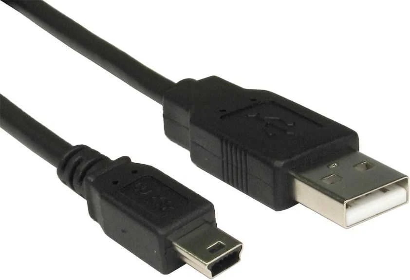 USB laidas Sharkoon USB-A - miniUSB 3 m juoda (4044951015580)