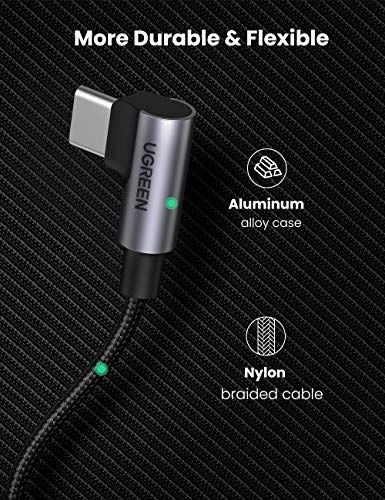 UGREEN US334 USB-C - USB-C kampinis laidas 5A PD 100W 2m