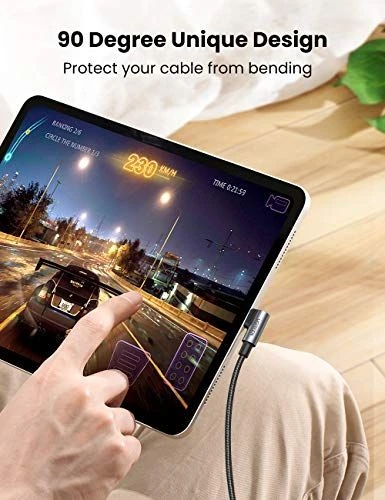 UGREEN US334 USB-C - USB-C kampinis laidas 5A PD 100W 2m