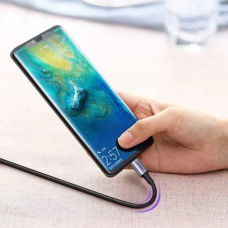 USB laidas Ugreen USB-C – USB-C 2 m pilkas (56613)