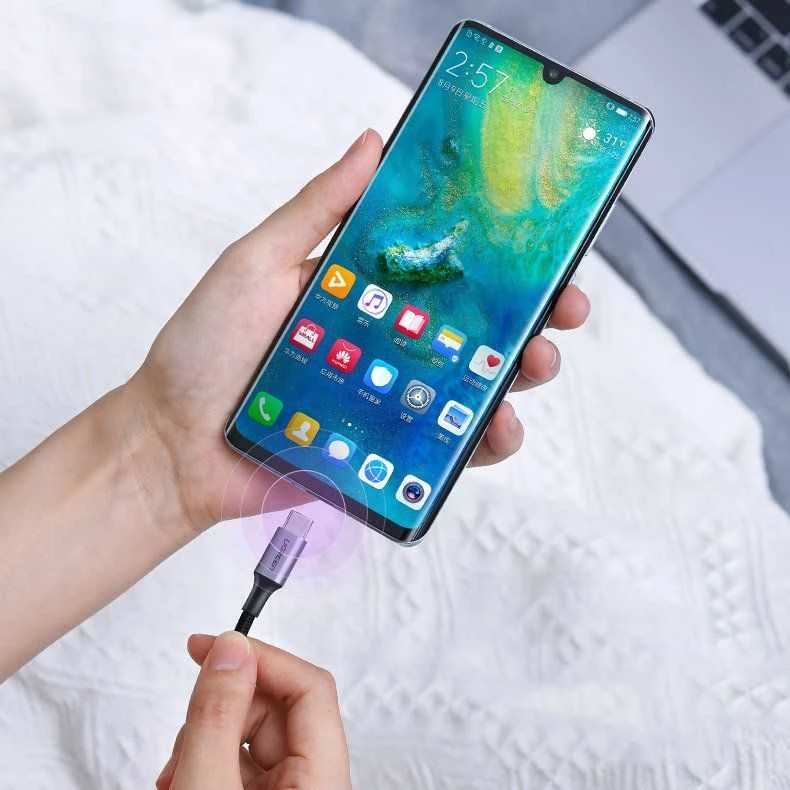 USB laidas Ugreen USB-C – USB-C 2 m pilkas (56613)