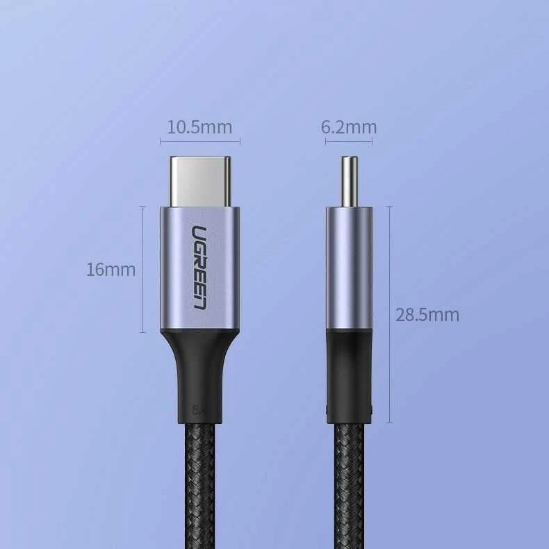 USB laidas Ugreen USB-C – USB-C 2 m pilkas (56613)