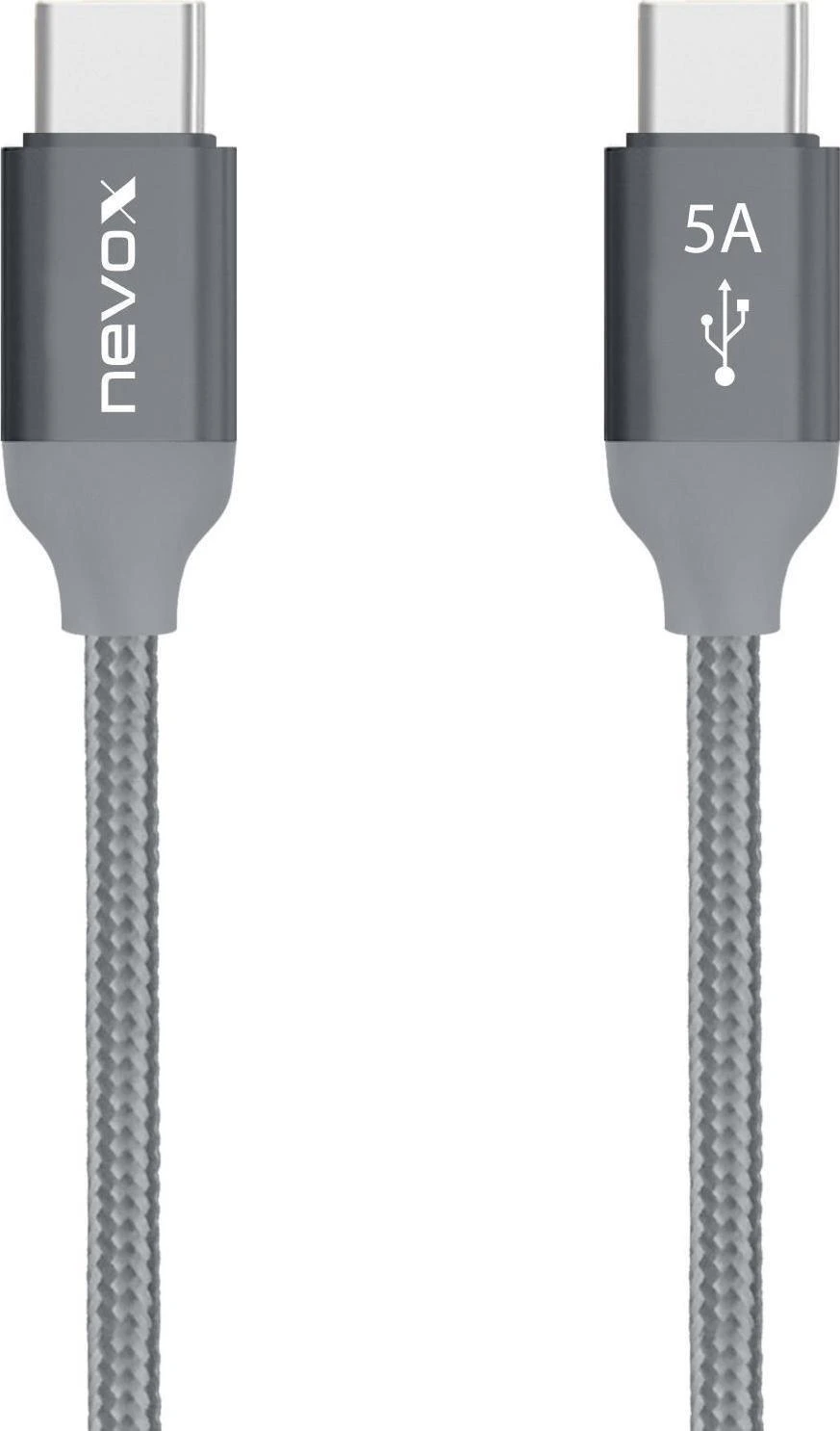 USB kabelis Nevox USB-C - USB-C 2 m Pilkas (1654)