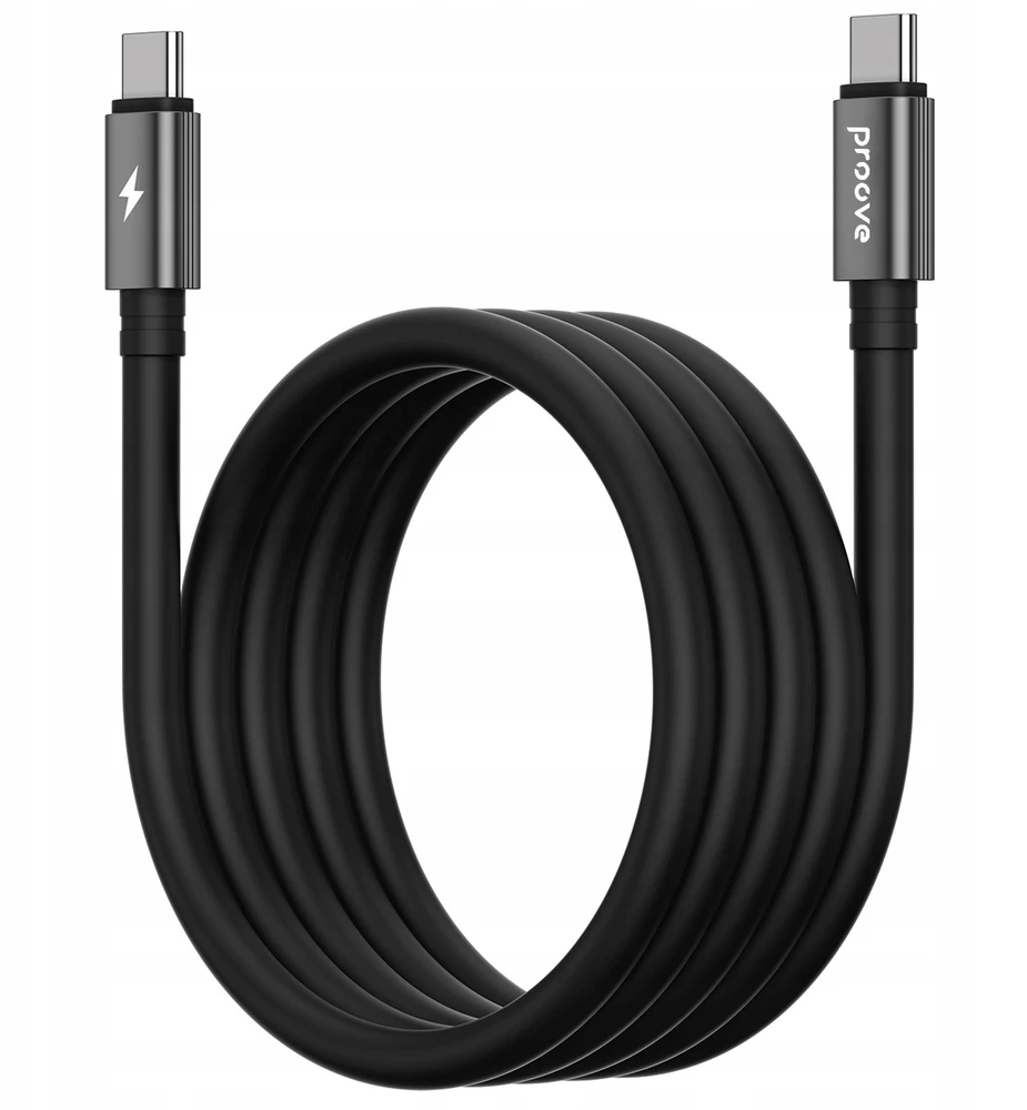 USB kabelis PROOVE Magneto Type-C į Type-C 60 W 1 m Juodas