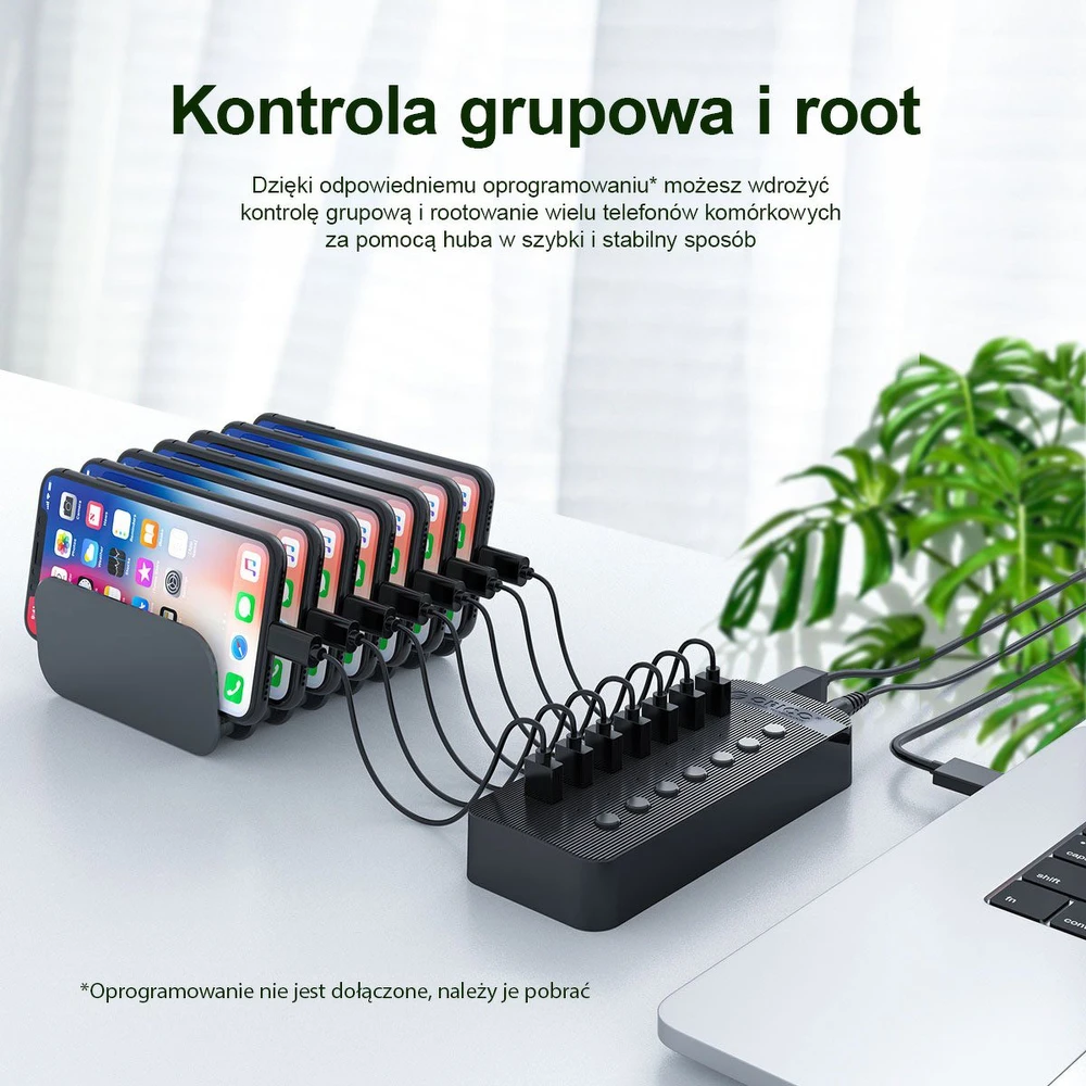 Orico 16x USB-A 3.2 Gen1 USB šakotuvas (CT2U3-16AB-EU-BK-BP)