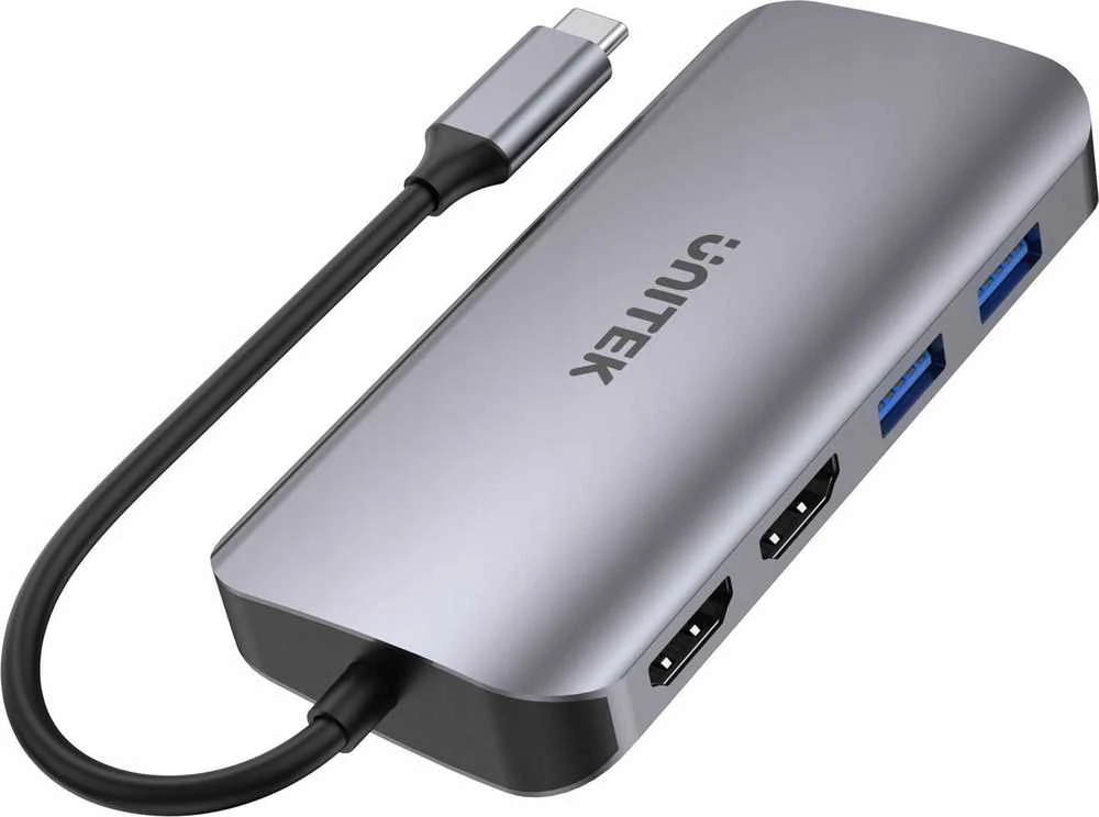 UNITEK USB-C šakotuvas su dviem HDMI jungtimis
