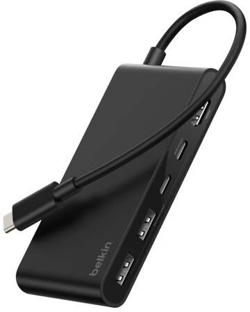 HUB USB Belkin Hub USB-C, 2 x USB-A, 2 x USB-C PD 100W, HDMI 2.0 4K, 5Gbps, juoda