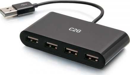 USB ŠAKOTUVAS C2G C2G 4 prievadų USB-A šakotuvas - Šakotukas - 4 x USB 2.0 - Stalinis