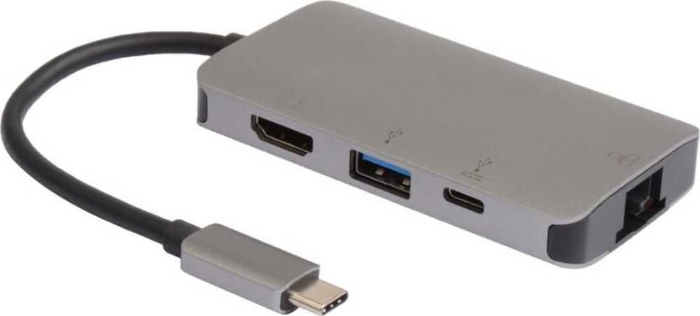 USB šakotuvas „MicroConnect Microconnect USB3.1CCOM16“ prijungimo stotelė, laidinis, USB 3.2 Gen 1 (3.1 Gen 1), C tipo, pilkas