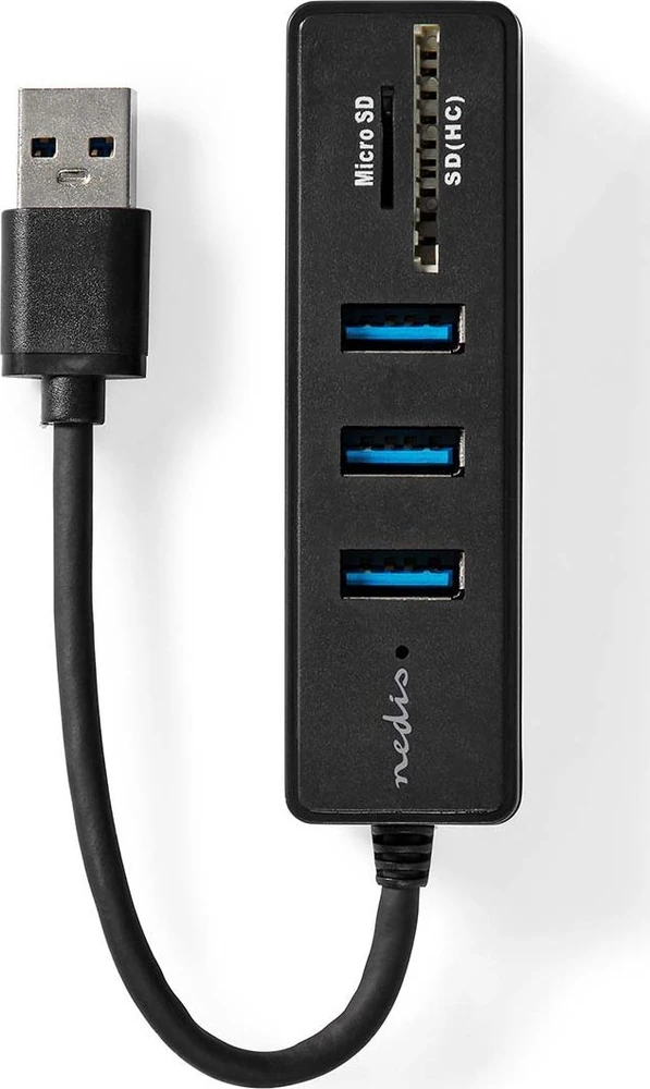 USB ŠAKOTUVAS Nedis CCGB61250BK01 šakotuvai ir šakotuvai USB 3.2 Gen 1 (3.1 Gen 1) Type-A 5000 Mbit/s Juodas