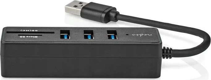 USB ŠAKOTUVAS Nedis CCGB61250BK01 šakotuvai ir šakotuvai USB 3.2 Gen 1 (3.1 Gen 1) Type-A 5000 Mbit/s Juodas