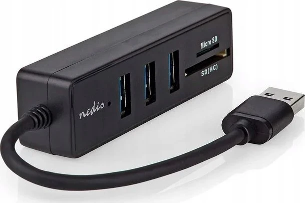 USB ŠAKOTUVAS Nedis CCGB61250BK01 šakotuvai ir šakotuvai USB 3.2 Gen 1 (3.1 Gen 1) Type-A 5000 Mbit/s Juodas