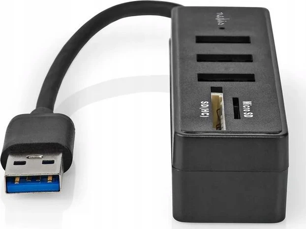 USB ŠAKOTUVAS Nedis CCGB61250BK01 šakotuvai ir šakotuvai USB 3.2 Gen 1 (3.1 Gen 1) Type-A 5000 Mbit/s Juodas