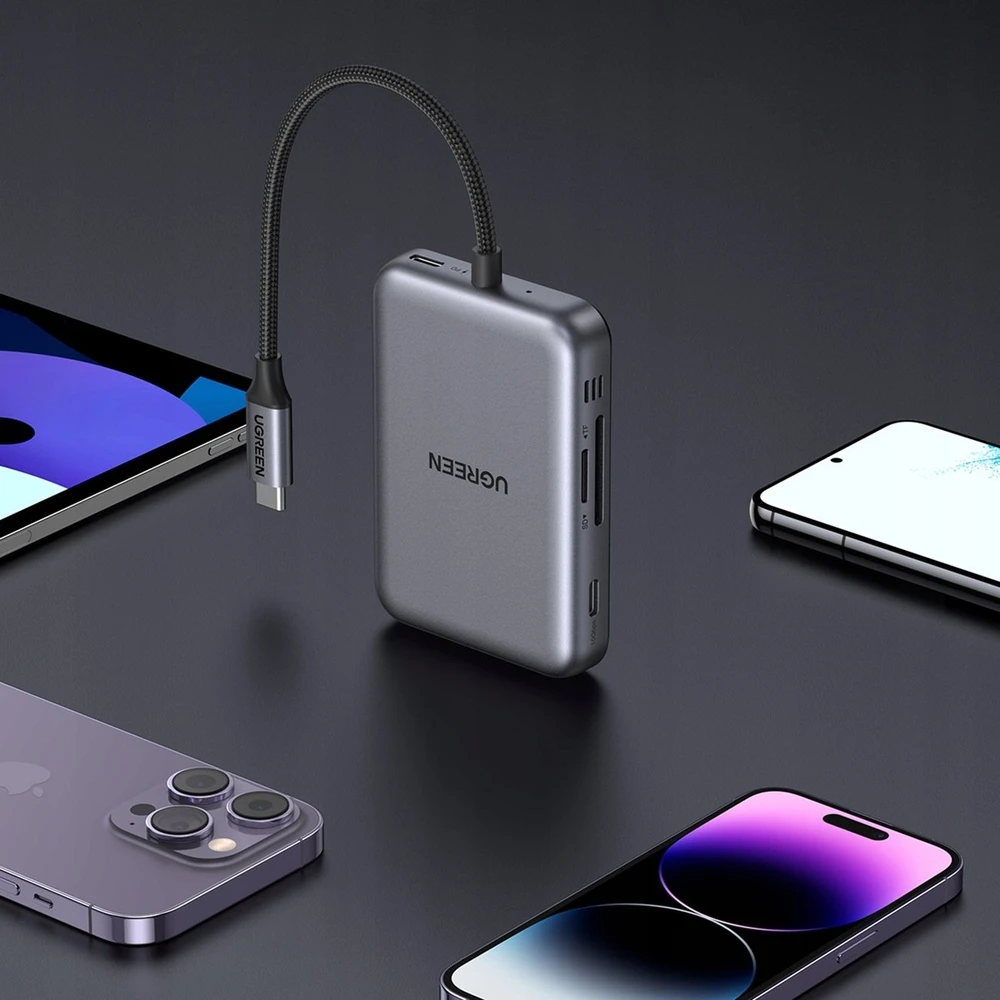 Jungčių stotelė 7in1 USB-C į USB-A, HDMI, Micro SD/SD Magsafe suderinamas laikiklis CM896 UGREEN