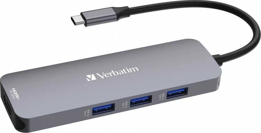 USB ŠAKOTUVAS Verbatim 32151 1x SD 1x USB-C PD 1x Micro SD 2x HDMI + 3x USB-A 3.2 Gen1 (32151)