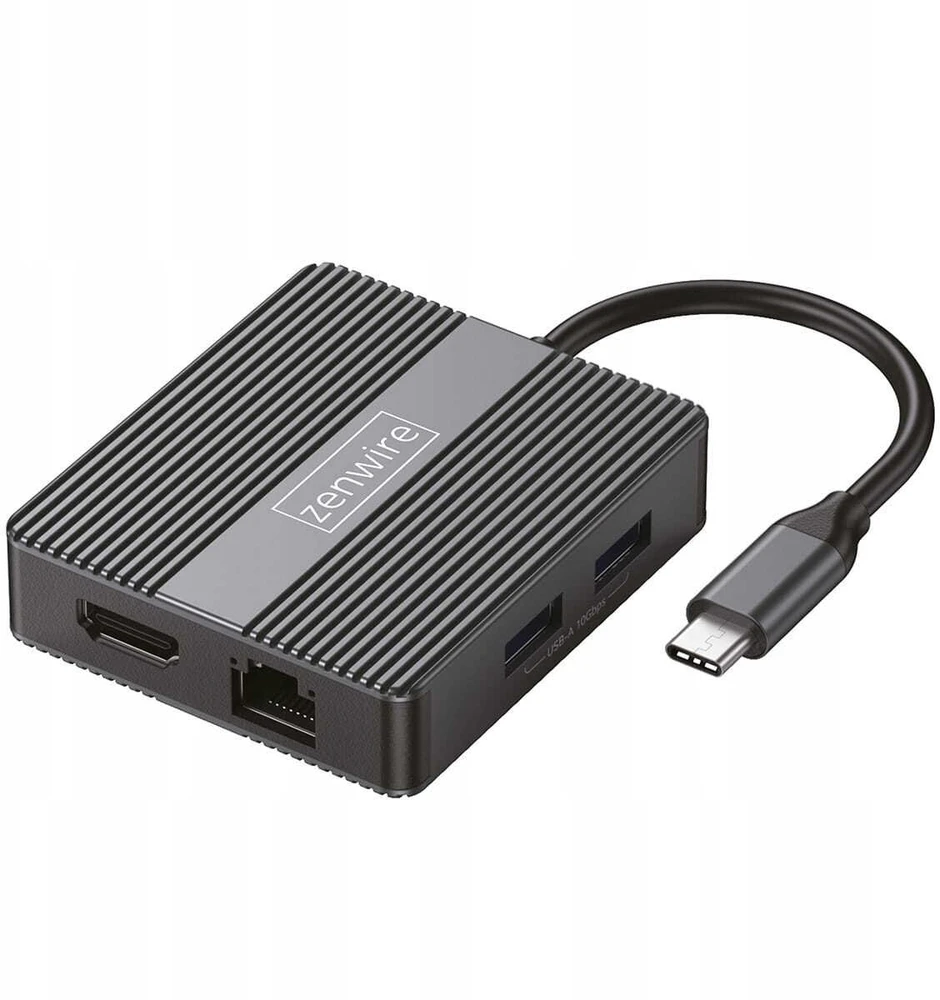 USB šakotuvas Zenwire šakotuvas USB-C 7w1 adapteris USB 3.0 HDMI 4K 60Hz ekrano prievadas gigabito RJ-45 1000M BS-HP706