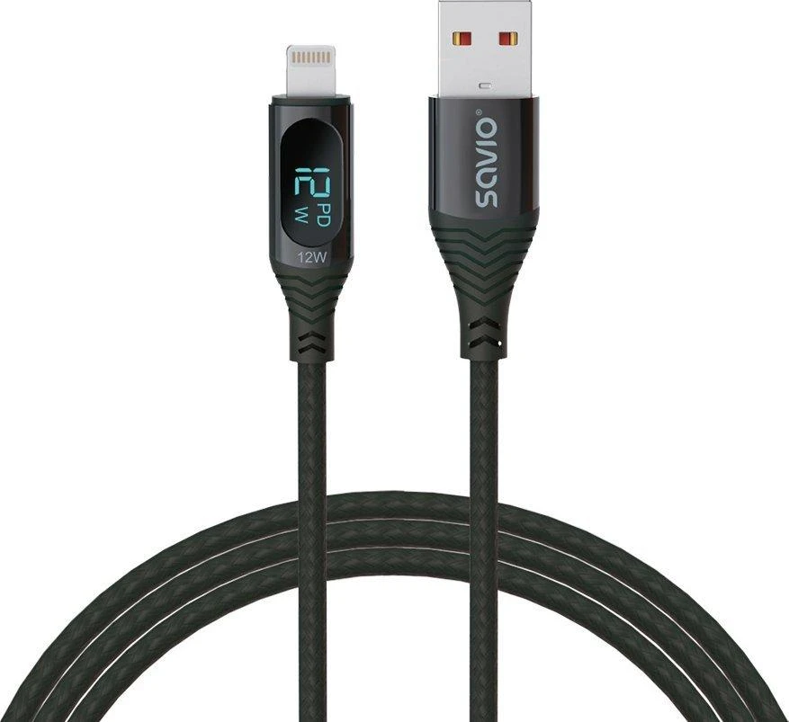 Kabelis USB Savio USB-A - Lightning 1 m Juodas (SAVKABELCL-173)