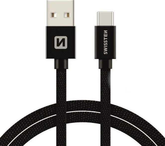 Swissten Textile Universal Quick Charge 3.1 USB-C duomenų ir įkrovimo laidas 3m