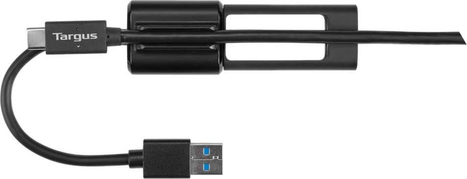 Kabelis USB Targus USB-A - USB-C 0.1 m Juodas (ACC110401GLX)