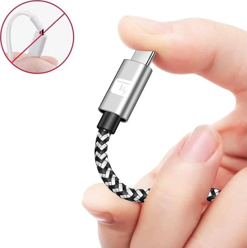 USB Techly USB-C - USB-C laidas 2 m juodai pilkas (ICOC MU2CC-020-AL)