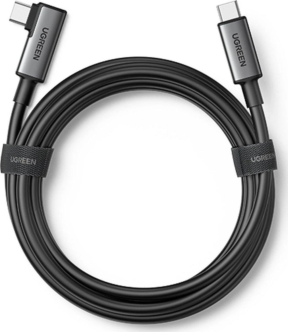Kabelis USB C - USB C kampinis kištukas USB3.2 Gen1 60W PD3.0 5m juodas US551 UGREEN