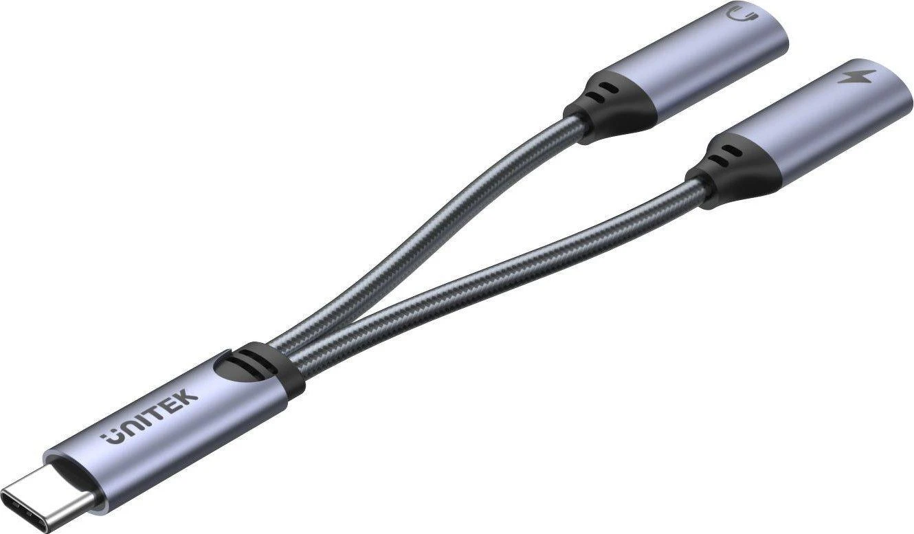 Unitek USB-C į 2x USB-C skirstytuvas su pintais laidais