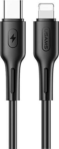 USAMS U43 USB-C į lightning greito įkrovimo laidas 30W, Juodas