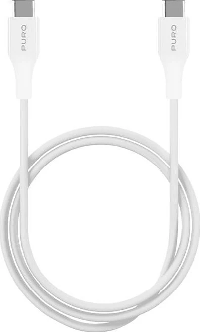 Puro Elektrik Puro Plain USB-C – USB-C maitinimo laidas 2m – baltas
