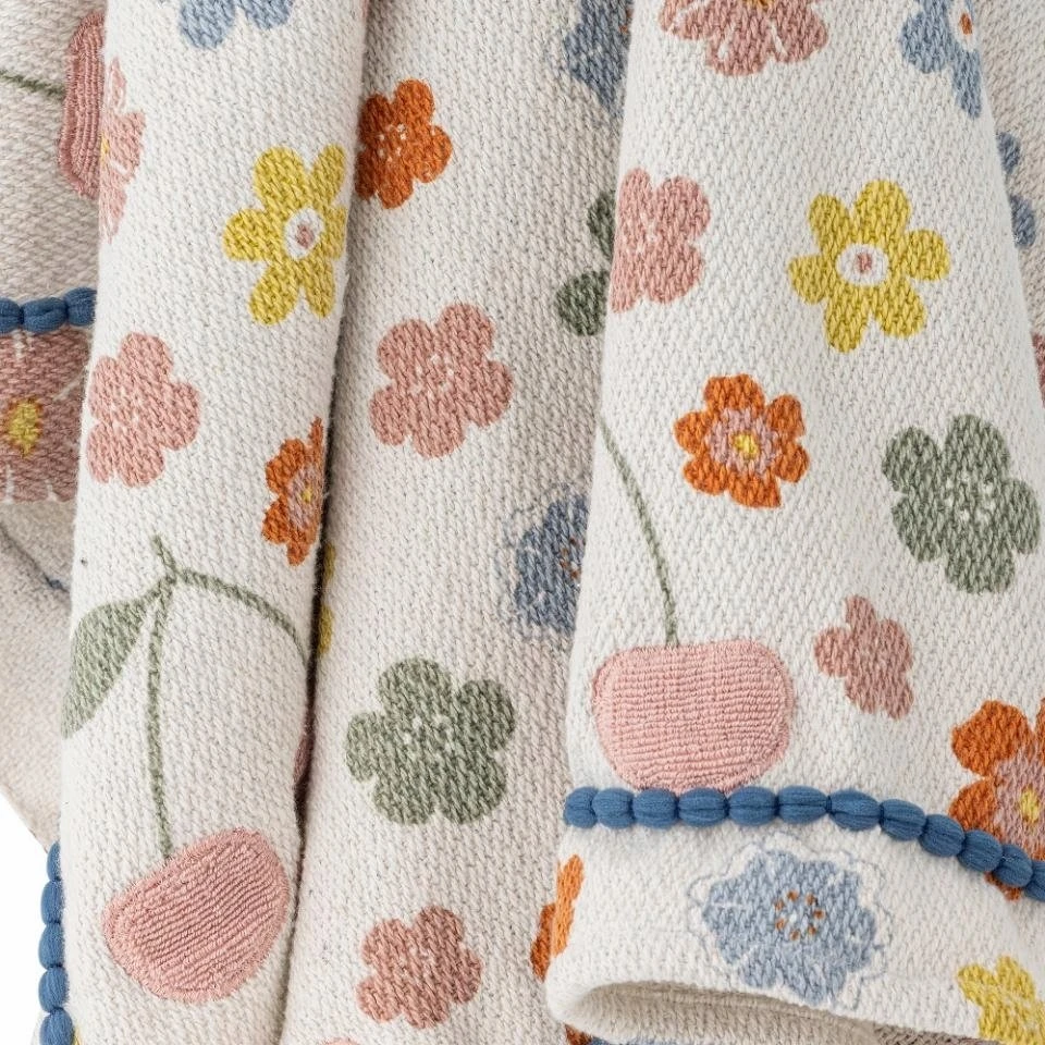 Usorteret BLOOMINGVILLE MINI vyšnių spalvos languotas audinys, įvairiaspalvis, perdirbta medvilnė
