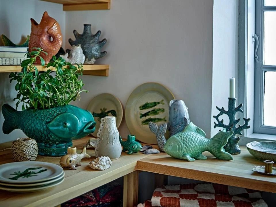 Bloomingville – Hiro Vaza – Mėlyna – Akmens dirbiniai
